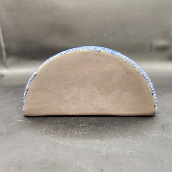 Sponge Art Napkin Holder Blue Cream Heart - Picture 3 of 7